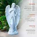 Alpine Corporation 31" Tall Indoor/Outdoor Angel Statue Yard Art Decoration, Light Gray by GreenHaven Gardens