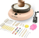 MZOKUU Mini Pottery Wheel Machine for Kids and Beginners, Adjustable Speed, Complete Pottery Kits with Air Dry Clay, Sculpting Tools, Art & Crafts Kits for Home DIY by TinyTreasures Baby Boutique