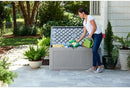 Rubbermaid Extra Large Resin Outdoor Storage Deck Box (134 Gal), Weather Resistant, Gray, Deck Organization for Home/Backyard/Pool Chemicals/Toys/Garden Tools/Porch/Patio Cushions by CozyNest Decor