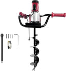 JACKCHEN 1500W Electric Post-Hole Digger with 6-Inch Auger Bit, Earth Auger Drill, Auger Bit Earth Auger, Ideal for Post Hole Digging, Drilling, Tree Planting, Red by GreenHaven Gardens