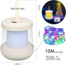 UniqueFire Portable 2-in-1 Camping Lantern & String Lights, Rechargeable LED Tent Lantern with RGB String Lights for Camping, Party, Garden & Yard Outdoor Decoration by GreenHaven Gardens