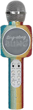 Sing-Along Bling Bluetooth Karaoke Microphone and Bluetooth Stereo Speaker All-in-One (Rainbow Bling) by TinyTreasures Baby Boutique