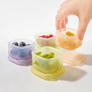 Olababy Clear Sense Silicone Storage Containers 4pk for Baby Food, Snacks, Formula, Puree, Sauce & More | Micro Plastic & BPA-Free | Daycare Essentials for Toddlers and Kids (Lemon, 2 oz / 60 ml) by TinyTreasures Baby Boutique
