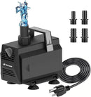 Submersible Water Pump 880GPH/45W Fountain Pumps with Flow Control, Pond Pump Submersible Outdoor with 10ft 3-Core Power cable for Hydroponics, Aquarium, Waterfall, Statuary, Water feature by GreenHaven Gardens