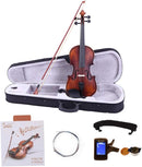 Ktaxon Violin 4/4 for Kids & Adults, Full Size Solid Wood Violin, Acoustic Fiddle with Portable Case and Accessories-Carefully Selected Solid Spruce Wood and Premium Ebony Fittings(Matte) by TinyTreasures Baby Boutique