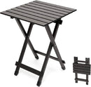 SUNNYFEEL Folding Camping Table - Lightweight Aluminum Portable Picnic Table, 18.5x18.5x24.5 Inch for Cooking, Beach, Hiking, Travel, Fishing, BBQ, Indoor Outdoor Small Foldable Camp Tables by GreenHaven Gardens
