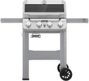 Monument Grills 4-Burner Liquid Propane Gas Grill, Silver Stainless Steel Grill Outdoor Patio Garden Barbecue Grill with Clearview® Lid and One Foldable Shelf, Mesa400MF by GreenHaven Gardens