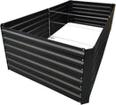 6x4x2FT Metal Raised Garden Bed Kit, Galvanized Outdoor Garden Bed Planter Box for Vegetables, Flowers, Herbs, Succulents and More, Black by CozyNest Decor