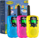 Walkie Talkies for Kids Toys for Boys Girls 4-6, 3 Miles Range Walkie Talkie to Camping, Outdoor 4 Year Old Girl Birthday Gifts for 3 4 5 6 7 Year Old Boy Girl Gifts Age 6-8 (Blue&Pink&Yellow) by TinyTreasures Baby Boutique