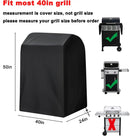 Grill Cover, 40-Inch Heavy Duty Waterproof UV Resistant BBQ Grill Cover for Outdoor Grill, Fit for Nexgrill Brinkmann Weber Char-Broil and More by GreenHaven Gardens