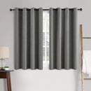 MIULEE Linen Texture Curtains for Bedroom Solid 100% Blackout Thermal Insulated Dark Grey Curtains Grommet Room Darkening Drapes Luxury Decor for Living Room Nursery 52x63 Inch (2 Panels) by TinyTreasures Baby Boutique