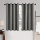 MIULEE Linen Texture Curtains for Bedroom Solid 100% Blackout Thermal Insulated Dark Grey Curtains Grommet Room Darkening Drapes Luxury Decor for Living Room Nursery 52x54 Inch (2 Panels) by TinyTreasures Baby Boutique