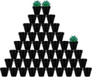 vensovo 48 Pcs 2" Tiny Ceramic Plant Pots with Drainage Hole - Black Small Mini Ceramic Pottery Planter Ideal for Indoor/Outdoor Plants, Crafts, Wedding Favors by GreenHaven Gardens