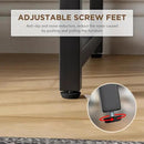 PayLessHere | 47 Inch Computer Desk | Brown | Office Desk with Metal Frame, Adjustable Feet | Water-Resistant, Scratchproof Surface | Sturdy Writing Table for Home Office or Study | Pack of 1 by CozyNest Decor