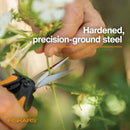 Fiskars 6" Pruning Scissors for Flower Stems, Herbs, Buds, and Small Plants, Garden Snips with Stainless Steel Blades, Gardening Trimmers with Comfortable Handle by GreenHaven Gardens