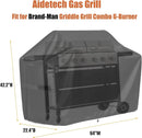 Grill Griddle Cover for Brand-Man Griddle Grill Combo 6-Burner, Portable Gas BBQ Covers, Waterproof Outdoor Propane Grills Cover-22.4" D x 64" W x 42" H by GreenHaven Gardens