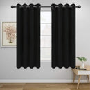 Easy-Going Blackout Curtains for Bedroom, Solid Thermal Insulated Grommet and Noise Reduction Window Drapes, Room Darkening Curtains for Living Room, 2 Panels (52x63 in,Black) by CozyNest Decor