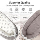 Baby Lounger | Organic Cotton Infant Lounger | Reversible, Adjustable & Portable Floor Lounger | Soft, Breathable, Washable Cover by TinyTreasures Baby Boutique