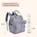 BabbleRoo Diaper Bag Backpack - Baby Essentials, Travel Essentials Baby Bag with Changing Pad, Stroller Straps & Pacifier Case - Unisex, Gray Swirls by TinyTreasures Baby Boutique