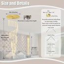 Chandeliers for Living Room 38-Lights Modern Crystal Light Extra Large Chandelier Light Fixture Entryway Foyer High Ceiling Chandeliers Lighting with Sloping Ceiling (Gold Chandelier) by CozyNest Decor