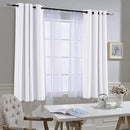 NICETOWN 50% Blackout White Curtain Set, Modern Design Solid Grommet Draperies/Drapes for Basement & Nursery Room (2 Panels, 52 inches Wide, 45 inches Long) by TinyTreasures Baby Boutique