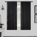 Joydeco 72 Inch Blackout Curtains for Bedroom, Black Out Curtains 72 Inch Long, Room Darkening Curtains & Drapes for Living Room Window Rod Pocket Back Tab (W52 x L72 Inch, Black) by TinyTreasures Baby Boutique