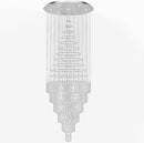 Flashing God D48''X H120''High Ceiling Chandelier Crystal Raindrop Chandeliers Large Villa Chandelier Entrance Foyer Hight Ceiling Lighting LED Dimmable 2700K-4500K-6000K 24 LED Bulbs Include by CozyNest Decor
