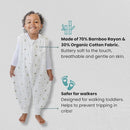 Tealbee DREAMSUIT: Toddler Sleep Sack with Feet 12-18 Months, 18-24 Months - 0.8 TOG Lightweight Summer Baby Wearable Blanket for Walkers - Rayon Made from Bamboo, Organic Cotton Sleeping Bag - Cactus by TinyTreasures Baby Boutique