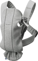 BabyBjörn Baby Carrier Mini, Light Gray, 3D Jersey | Infant Carrier (7-25 lbs), Ergonomic, Easy-to-Use by TinyTreasures Baby Boutique