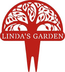 Personalized Tree of Life Metal Garden Sign with Stake, Custom Family Name Sign for Outdoor, Nature Lover Gift by CozyNest Decor