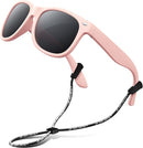 RIVBOS Kids Sunglasses Polarized UV Protection Flexible Rubber Glasses Shades with Strap for Boys Girls RBK004 by TinyTreasures Baby Boutique