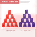 yeesport Sport Stacking Cups, 24pcs Sports Stacking Cups Sport Training Game for Challenge Competition Travel Party Gift for Kids and Adults (Purple & Red) by TinyTreasures Baby Boutique