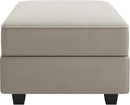 Belffin Storage Ottoman Module for Modular Sectional Sofa Square Seat Cube Velvet Foot Stool Grey