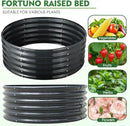 FORTUNO 2 Pcs 2 Ft Round Raised Garden Bed Box Galvanized Metal Outdoor High Flower Bed Steel Patio Ground Planter for Planting Vegetables and Herbs, Dark Grey by GreenHaven Gardens