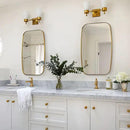 ANDY STAR Gold Oval Mirrors for Bathroom, Large 24x36’’ Brushed Gold Metal Framed Oblong Wall Mirror, Modern Brass Vanity Mirror in Stainless Steel Frame Wall Mount Horizontal or Vertical by CozyNest Decor