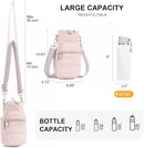 Water Bottle Bag 40 oz Crossbody Holder for Walking Hiking Insulated Carrier Purse with Adjustable Strap by TinyTreasures Baby Boutique