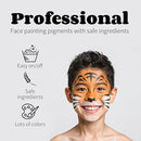 Face Body Paint Kit for Kids & Adults - 36 Vibrant Rainbow Colors,6 Glitter Gels,with Stencils,Brushes,Tattoos.Ideal for Halloween,Christmas, Birthday Parties,Cosplay (Rainbow Sparkle Set) by TinyTreasures Baby Boutique