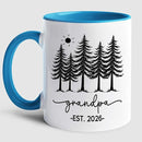 Grandpa EST 2026 Accent Coffee Mug, Personalized Grandpa Mug Gift For Soon To Be Grandfather Pawpaw, Customized Name Grandad White Cup 11 15 Oz, New Grandfather Pregnancy Announcement Ceramic Cup by TinyTreasures Baby Boutique