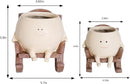 Smily Face Planter Pot Cute Resin Flower Head Planters for Indoor Outdoor Plants Unique Sitting Rocking Chairs Succulent Pots for String of Pearls Plant Live Gift Ideals with Drainage Hole by GreenHaven Gardens