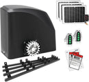 TOPENS DKR500ST Solar Sliding Gate Opener Rack Drive Automatic Gate Motor for Heavy Driveway Slide Gates Up to 1300 Pounds, Electric Gate Operator Battery Powered with Solar Panel Remote Control Kit by GreenHaven Gardens