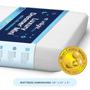 Moonlight Slumber Luxury Dreamer Mini Crib Mattress – Dual-Sided Baby and Toddler Mattress with CoolGel Foam, Waterproof and Hypoallergenic Cover, 5" Foam, Mini Crib Size, 24x38x5, Made in USA by TinyTreasures Baby Boutique