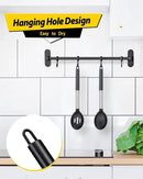 Pack of 2 Large Silicone Cooking Spoons,Non Stick Solid Basting Spoon,Heat-Resistant Kitchen Utensils for Mixing,Serving,Draining,Stirring (BLACK) by CozyNest Decor