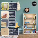 2-Shelf Kids Bookshelf & Toy Storage Organizer | 3-Section Montessori Shelves for Home & Classroom Organization & Storage by TinyTreasures Baby Boutique
