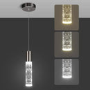 OKELI Modern Pendant Light,3Color LED Bubble Crystal Island Light Fixtures,Black Mini Pendant Lighting for Kitchen Island,Bar,6W,3000-6000K,ETL by CozyNest Decor