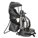 ClevrPlus Cross Country Baby Backpack Carrier, Grey, Toddler Hiking Backpack with Comfortable Seat, Adjustable Straps & Belt, Foldable Frame Lightweight Large Capacity Child Carrier for Outdoor by TinyTreasures Baby Boutique