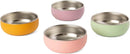 Monkey Proof™ Non-Toxic Stainless Steel Child Bowl 5” with Non-Slip Silicone Shell, (Set of 4 bowls) Unbreakable, Mess Free Feeding for Babies, Toddlers, Kids, BPA free (Garden Party) by TinyTreasures Baby Boutique
