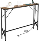 47.2'' Console Table, Skinny Entryway Table with Fast-Charging Station, Narrow Long Sofa Table, Behind Slim Couch Table for Entrance, Hallway, Living Room Decor ST-BR120-1 by CozyNest Decor