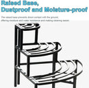Black Corner Plant Stand - 3-Tier Space Saving Flower Pot Rack - Rustproof & Weather Resistant Indoor/Outdoor Ladder Display Shelf for Patio, Garden, Yard, Balcony by GreenHaven Gardens