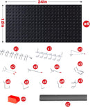 Ultrawall Pegboard Wall Organizer, Black Metal Pegboard Panels, Garage Storage System with Hooks and Storage Bins, 59pcs by GreenHaven Gardens