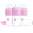 PopYum 9 oz Pink Anti-Colic Formula Making/Mixing/Dispenser Baby Bottles, 3-Pack with